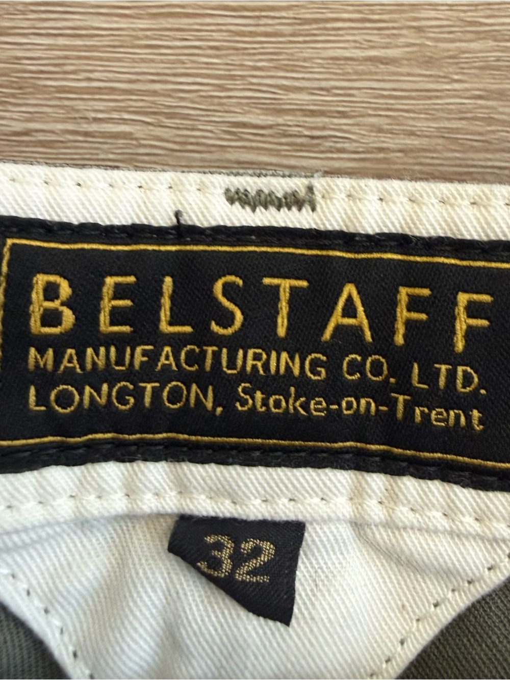 Belstaff England 1924 Longton Chino Pants Faded Olive Green Men's Size 32x32 - Picture 2 of 13